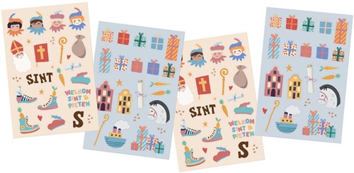 Folat autocollants personnages Sinterklaas - Stickers Sinterklaas 49 pièces papier-2