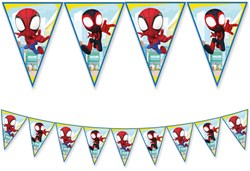 Globos guirlande fanions papier Spidey FSC 3 mètres décoration fête enfant