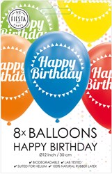 Globos ballons anniversaire décoration fête 30cm multicolore 8 pièces