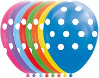 Globos ballons pois couleurs assorties 30cm fête anniversaire 8pcs-2