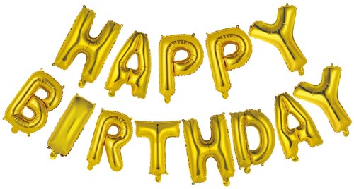 Globos ballon en aluminium anniversaire or décoration Happy Birthday-2