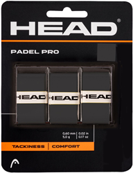 Head surgrip padel pro noir - lot de 3 pour raquettes de padel