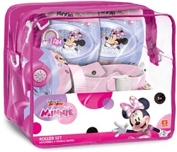 Mondo patins à roulettes Disney Minnie avec set de protection pour enfants - réglables et roses
