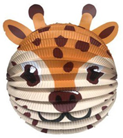 Twisk lanterne girafe 20 cm - décoration fête enfant papier