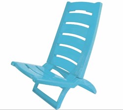Adriatic chaise de plage pliable bleue - chaise de plage enfant confortable