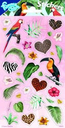Totum feuille d'autocollants jungle stickers loisirs créatifs enfants