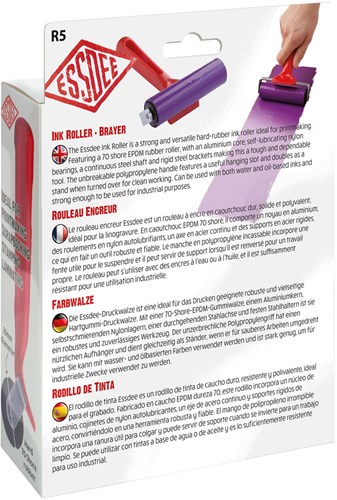 Creativ Company rouleau lino impression 15 cm rouge-2