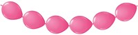 Folat ballons à nouer magenta - Set de 8 ballons - Guirlande 3 mètres