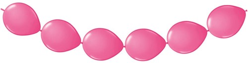Folat ballons à nouer magenta - Set de 8 ballons - Guirlande 3 mètres