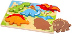 BigJigs puzzle en bois Dinosaures - jouet éducatif 5 pièces