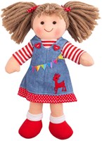 BigJigs poupée Hattie - poupée en tissu 25cm pour enfants
