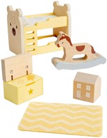 Bigjigs ensemble chambre d'enfant maison de poupée en bois - jouet certifié FSC-3