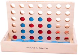 BigJigs jeu en bois Puissance 4 - jeu de stratégie classique