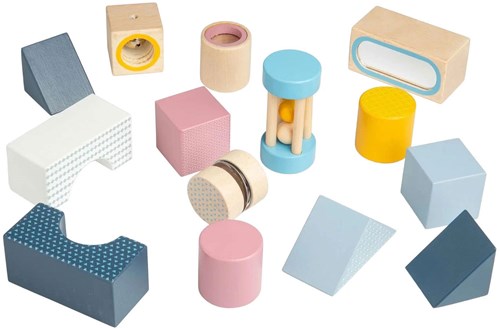 BigJigs jouet sensoriel blocs explorateurs set de construction en bois-2