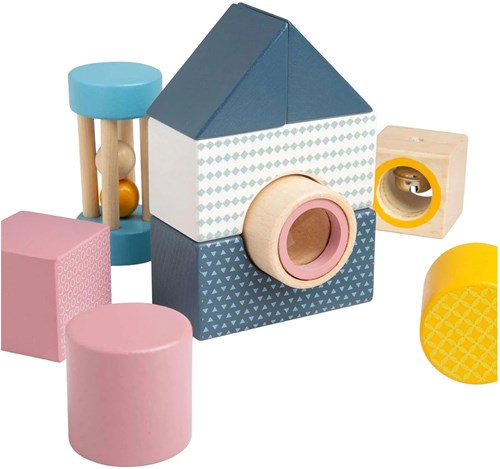 BigJigs jouet sensoriel blocs explorateurs set de construction en bois-3