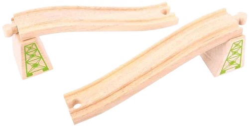 BigJigs rails en bois montées descentes set 4 pièces