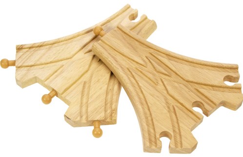 BigJigs rails de train en bois aiguillage 3 voies - extension circuit