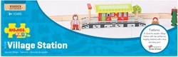 BigJigs gare en bois village - accessoire pour circuit de train jouet