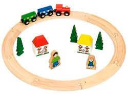 BigJigs circuit de train en bois - premier coffret train pour enfants