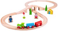 BigJigs train en bois 8-forme - 40 pièces jouet train