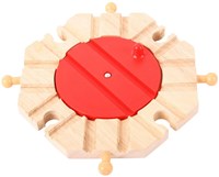 BigJigs circuit train bois plateau tournant 8 voies - jouet compatible