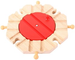 BigJigs circuit train bois plateau tournant 8 voies - jouet compatible