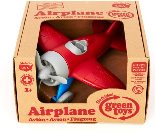 Green Toys avion - avion jouet rouge durable pour enfants