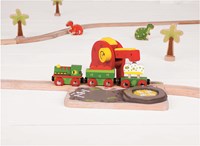 BigJigs grue dinosaure en bois accessoire circuit train jouet-3