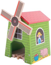 BigJigs chemin de fer en bois moulin à vent - accessoire pour train jouet