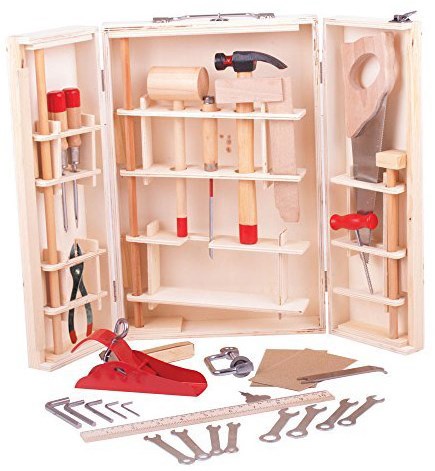 BigJigs boîte à outils en bois junior - jouet 28 pièces-2