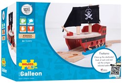 BigJigs train en bois navire pirate - accessoire circuit train jouet