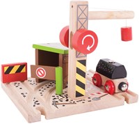 Bigjigs rails de train en bois - set de jeu mine de charbon pour enfants-2