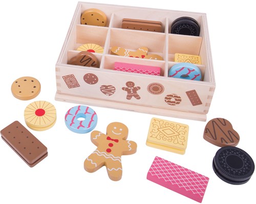 BigJigs boîte à biscuits en bois - biscuits jouets pour enfants-2