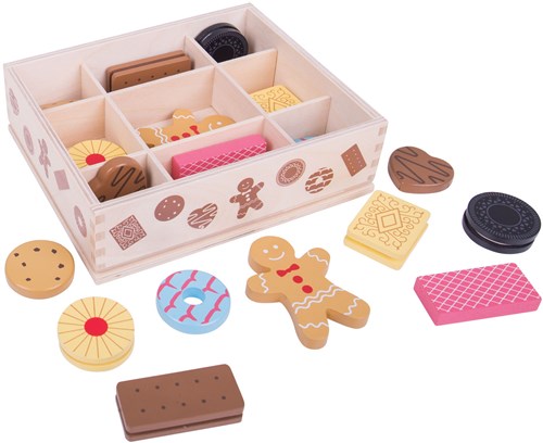 BigJigs boîte à biscuits en bois - biscuits jouets pour enfants-3