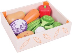 BigJigs caisse à légumes en bois jouet - cuisine éducative