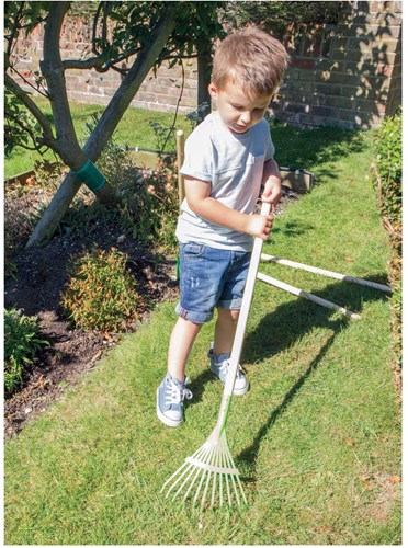 Bigjigs Râteau Métal Long Manche - Râteau de Jardin Enfant 86 cm-2