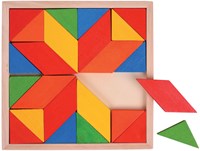BigJigs plateau puzzle mosaïque jouet coloré en bois