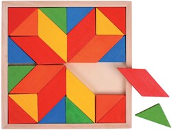 BigJigs plateau puzzle mosaïque jouet coloré en bois