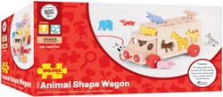 Bigjigs camion en bois animaux - jouet éducatif - 11 blocs