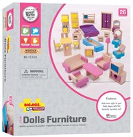 BigJigs ensemble de meubles maison de poupée accessoires en bois