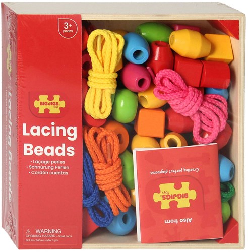 Bigjigs Pot de perles à lacer