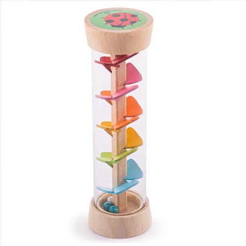 BigJigs jouet bébé bâton de pluie bois jardin sensoriel-2