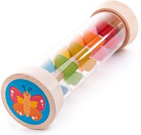 BigJigs jouet bébé bâton de pluie bois jardin sensoriel-3