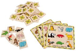 BigJigs jeu de loto en bois - jeu de mémoire animaux pour enfants
