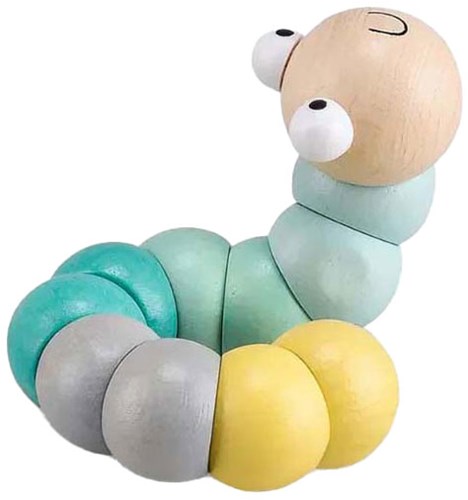 BigJigs jouet en bois ver pastel - jouet éducatif bébé-3