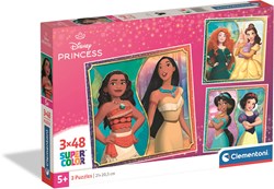 Clementoni puzzle Disney Princess 3x48 pièces carton coloré