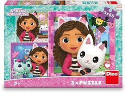 Dino puzzle jouet Gabby And Friends set 3-en-1 55 pièces carton