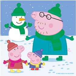 Dino Peppa Pig coffret puzzle - 3 puzzles en carton de 55 pièces