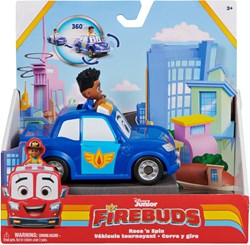 Spin Master Firebuds voiture jouet Jayden & Piston avec action donut drift
