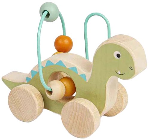 BigJigs jouet en bois à pousser Diplodocus avec cadre à perles